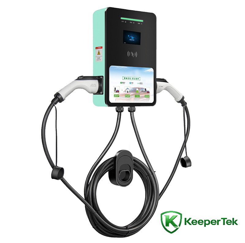 7KW/14KW golvstående enkel- och dubbelpistol AC-laddningshög KT-HC06